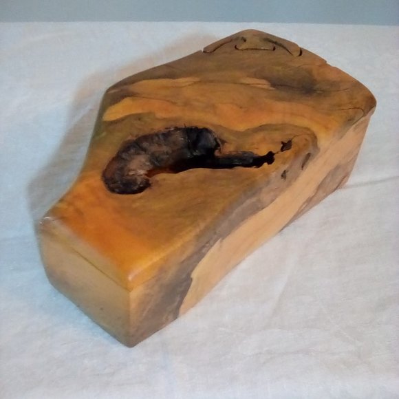 Handcrafted artist wood jewelry box men - Picture 2 of 8